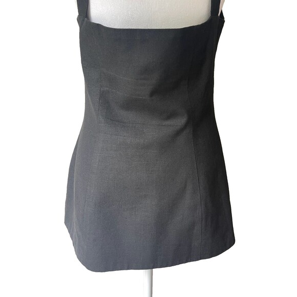 Vintage Y2K Collared Halter Vest Top Sz 8 Linen 90s Longline Tailored Whimsy - Picture 9 of 12